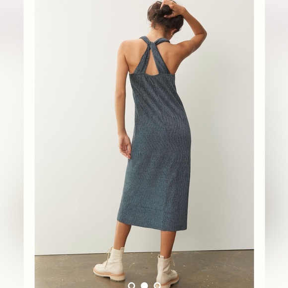 NWT Anthropologie Maeve Adrienne twist back midi dress lg - Picture 2 of 11